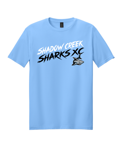 Shadow Creek Cross Country Track & Field - Shadow Creek Sharks XC Cotton Tee - Carolina Blue