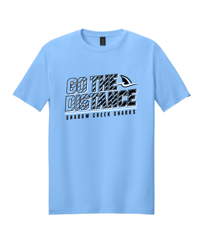 Shadow Creek Cross Country Track & Field - Go The Distance Cotton Tee - Carolina Blue