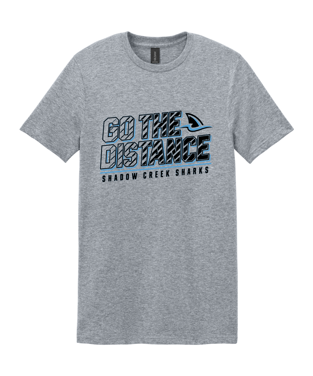 Shadow Creek Cross Country Track & Field - Go The Distance Cotton Tee - Sport Grey
