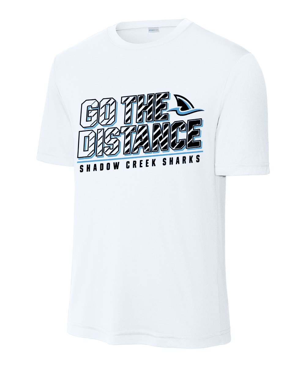 Shadow Creek Cross Country Track & Field - Go The Distance Performance Tee - White