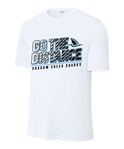 Shadow Creek Cross Country Track & Field - Go The Distance Performance Tee - White