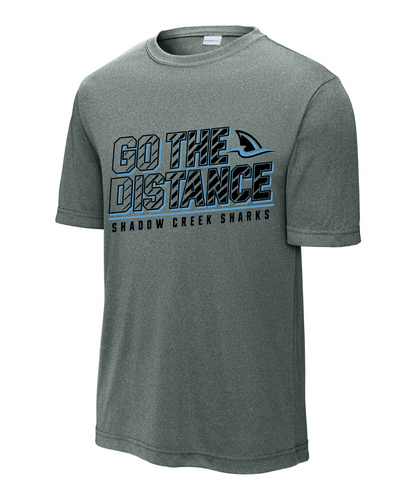 Shadow Creek Cross Country Track & Field - Go The Distance Performance Tee - Grey Concrete Heather