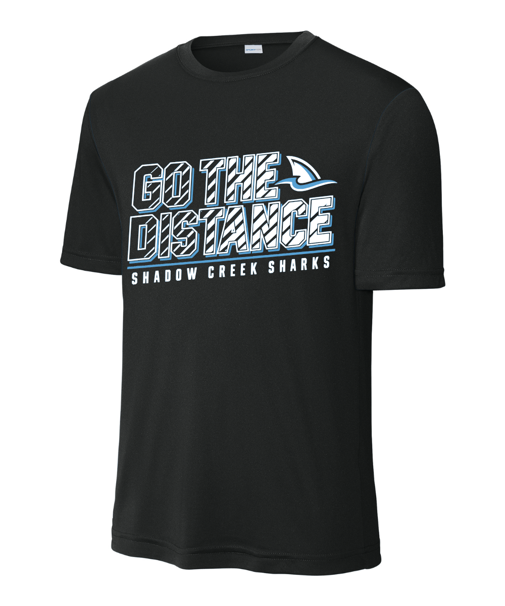 Shadow Creek Cross Country Track & Field - Go The Distance Performance Tee - Black