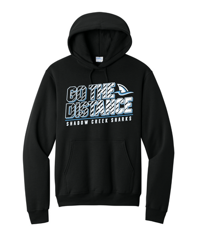 Shadow Creek Cross Country Track & Field - Go The Distance Cotton Fleece Hoodie - Black