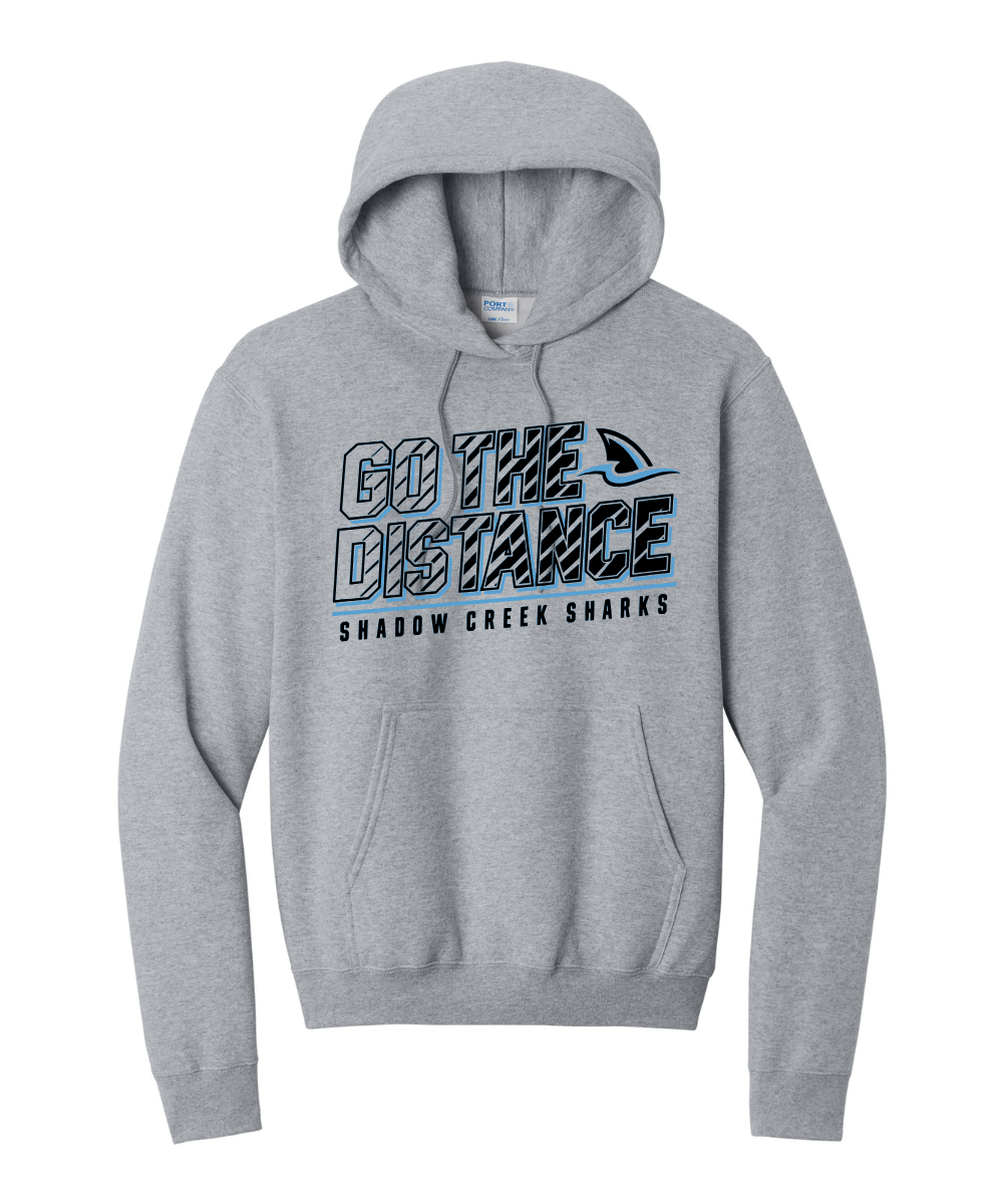 Shadow Creek Cross Country Track & Field - Go The Distance Cotton Fleece Hoodie - Athletic Heather