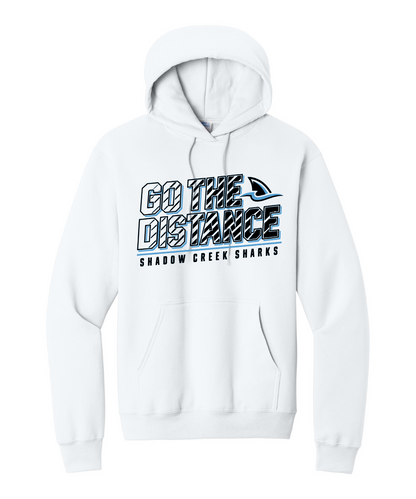Shadow Creek Cross Country Track & Field - Go The Distance Cotton Fleece Hoodie - White