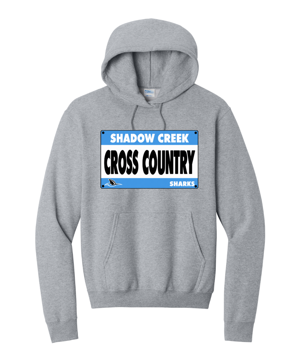 Shadow Creek Cross Country Track & Field - Cross Country BIB Cotton Fleece Hoodie - Athletic Heather
