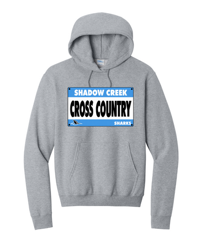 Shadow Creek Cross Country Track & Field - Cross Country BIB Cotton Fleece Hoodie - Athletic Heather