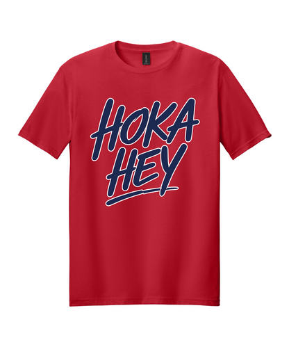 Manvel Football - Hoka Hey Script Cotton Tee