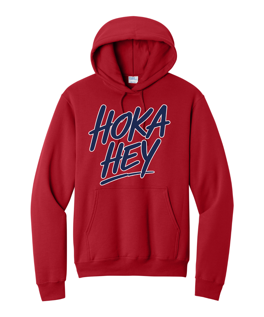 Manvel Football - Hoka Hey Script Cotton Fleece Hoodie