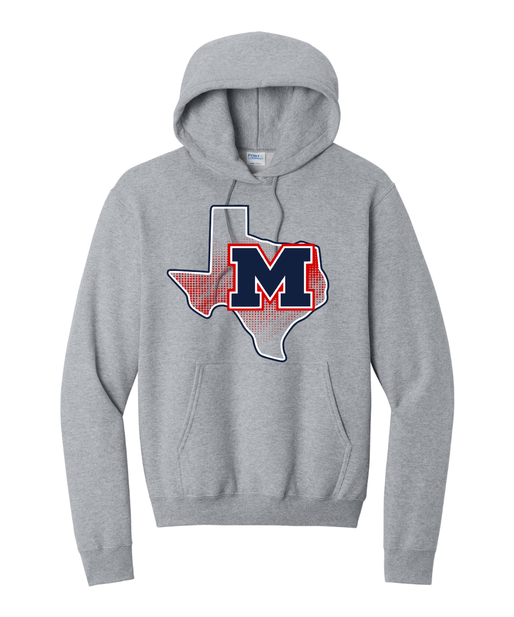 Manvel Football - Manvel TX Cotton Fleece Hoodie