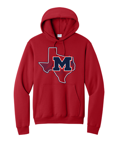 Manvel Volleyball - Manvel TX Cotton Fleece Hoodie