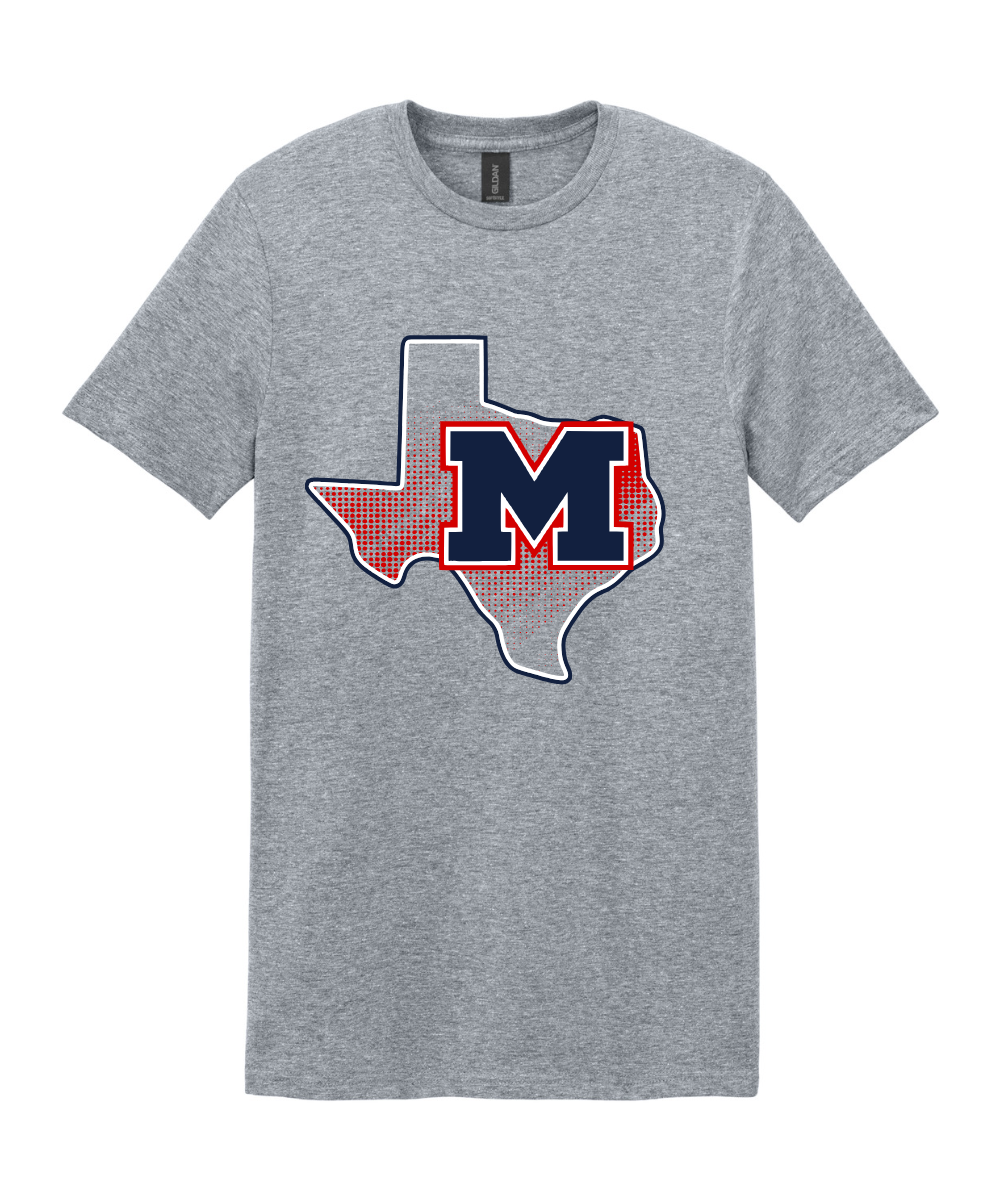 Manvel Football - Manvel TX Cotton Tee - Sport Grey