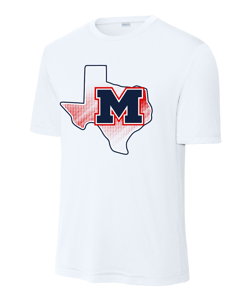 Manvel Football - Manvel TX Performance Tee - White
