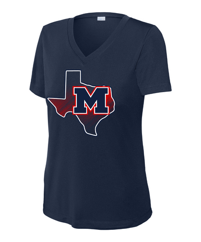 Manvel Cheer - Manvel TX Ladies Vneck Performance Tee