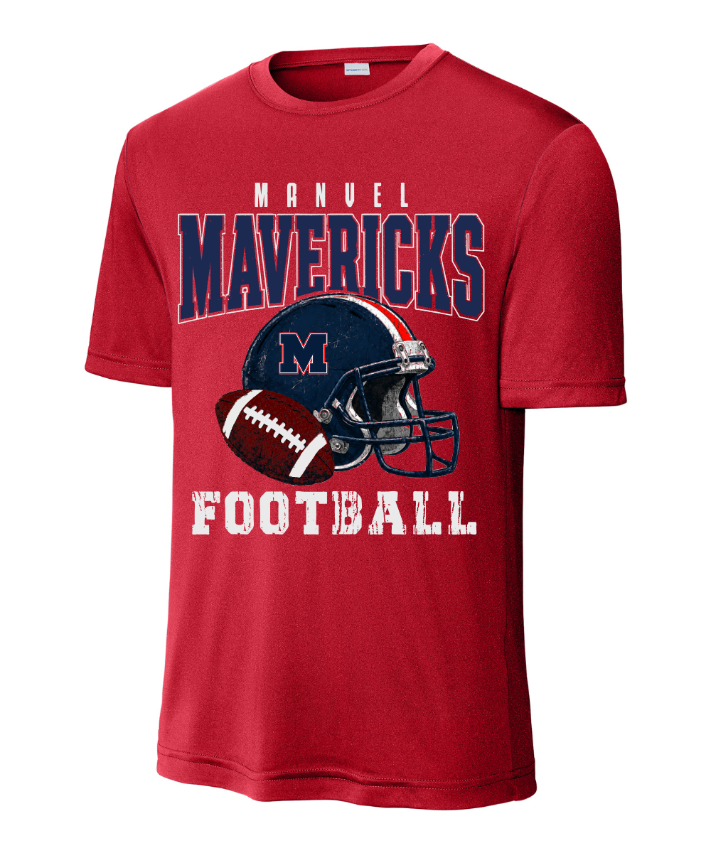 Manvel Football - Mavericks Mesh Performance Tee