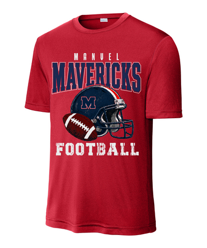 Manvel Football - Mavericks Mesh Performance Tee
