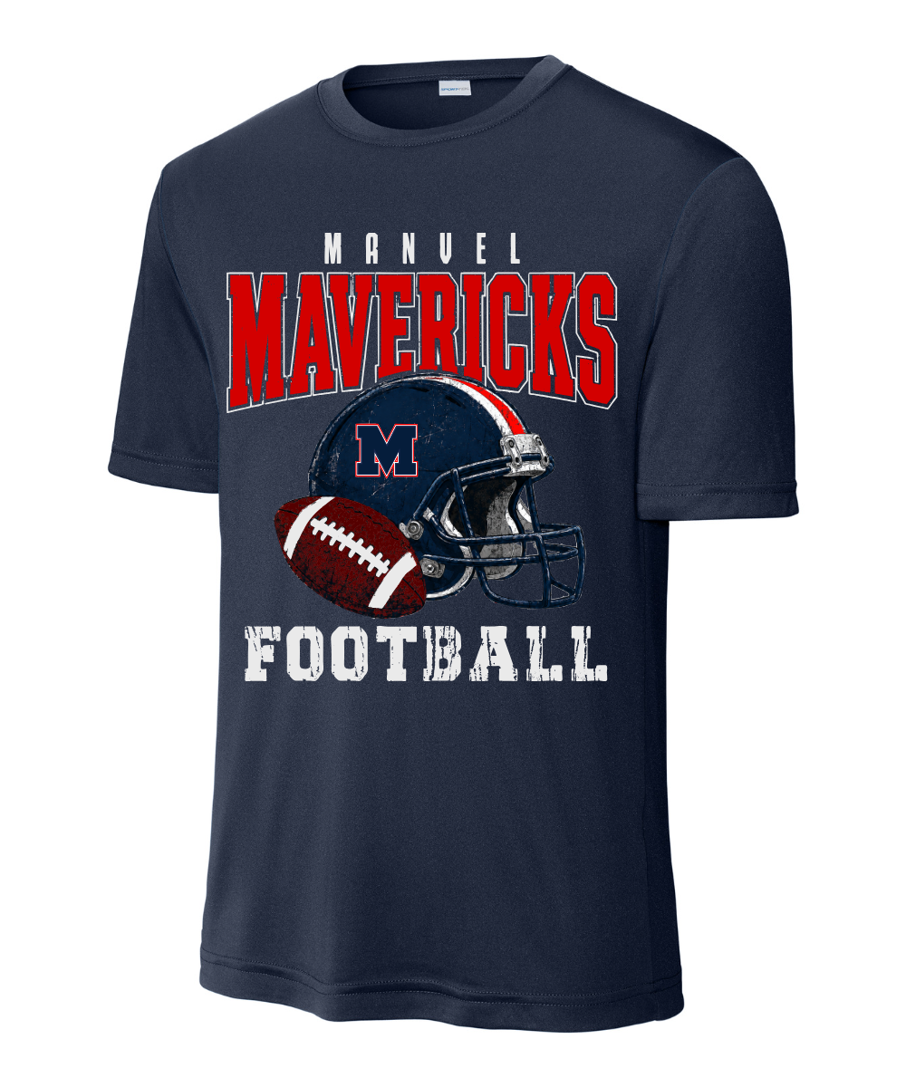 Manvel Football - Mavericks Mesh Performance Tee