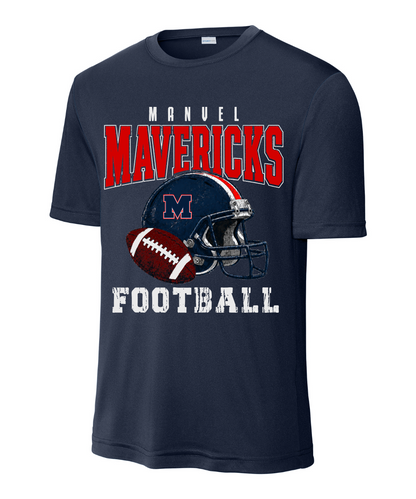 Manvel Football - Mavericks Mesh Performance Tee