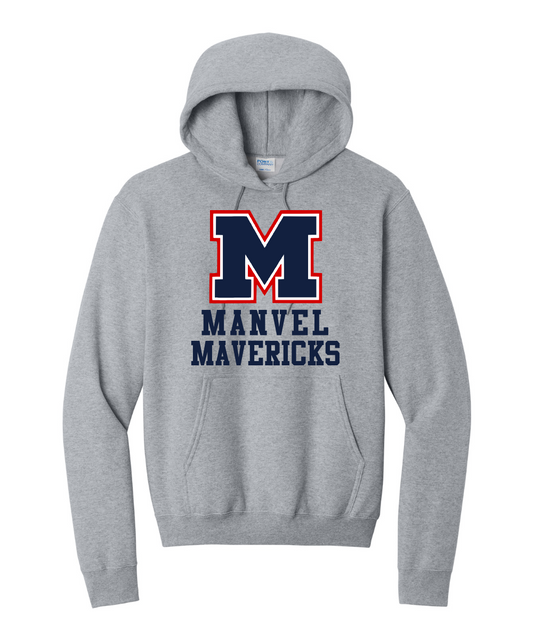 Manvel Swim - Big M Manvel Mavericks - Athletic Heather