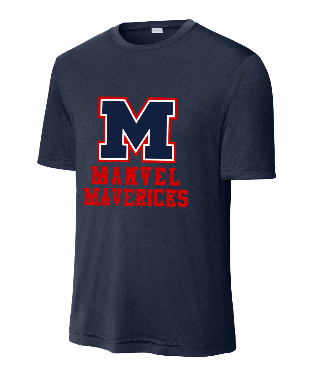 Manvel Football - Big M Manvel Mavericks Performance Tee