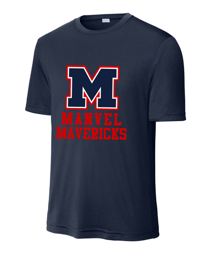 Manvel Football - Big M Manvel Mavericks Performance Tee