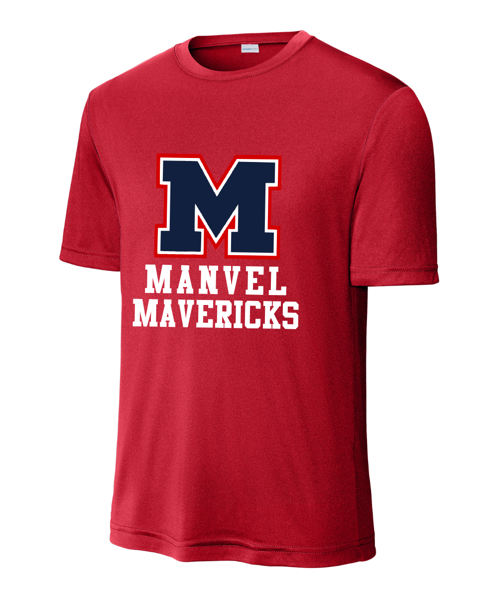 Manvel Football - Big M Manvel Mavericks Performance Tee