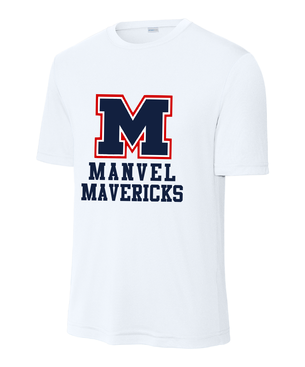 Manvel Cheer - Big M Manvel Mavericks Performance Tee - White