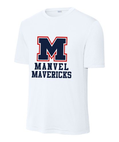 Manvel Cheer - Big M Manvel Mavericks Performance Tee - White