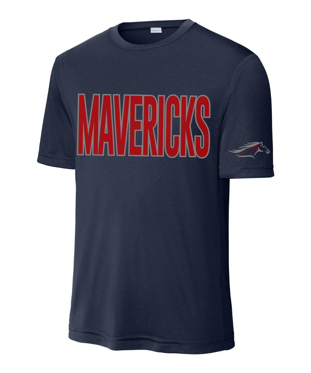 Manvel Football - Mavericks Mesh Performance Tee