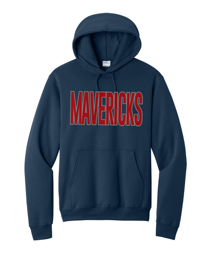 Manvel Baseball - Mavericks Mesh Cotton Fleece Hoodie