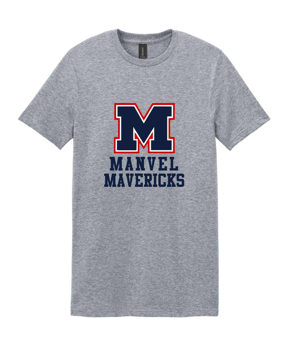 Manvel Football - Big M Manvel Mavericks Cotton Tee