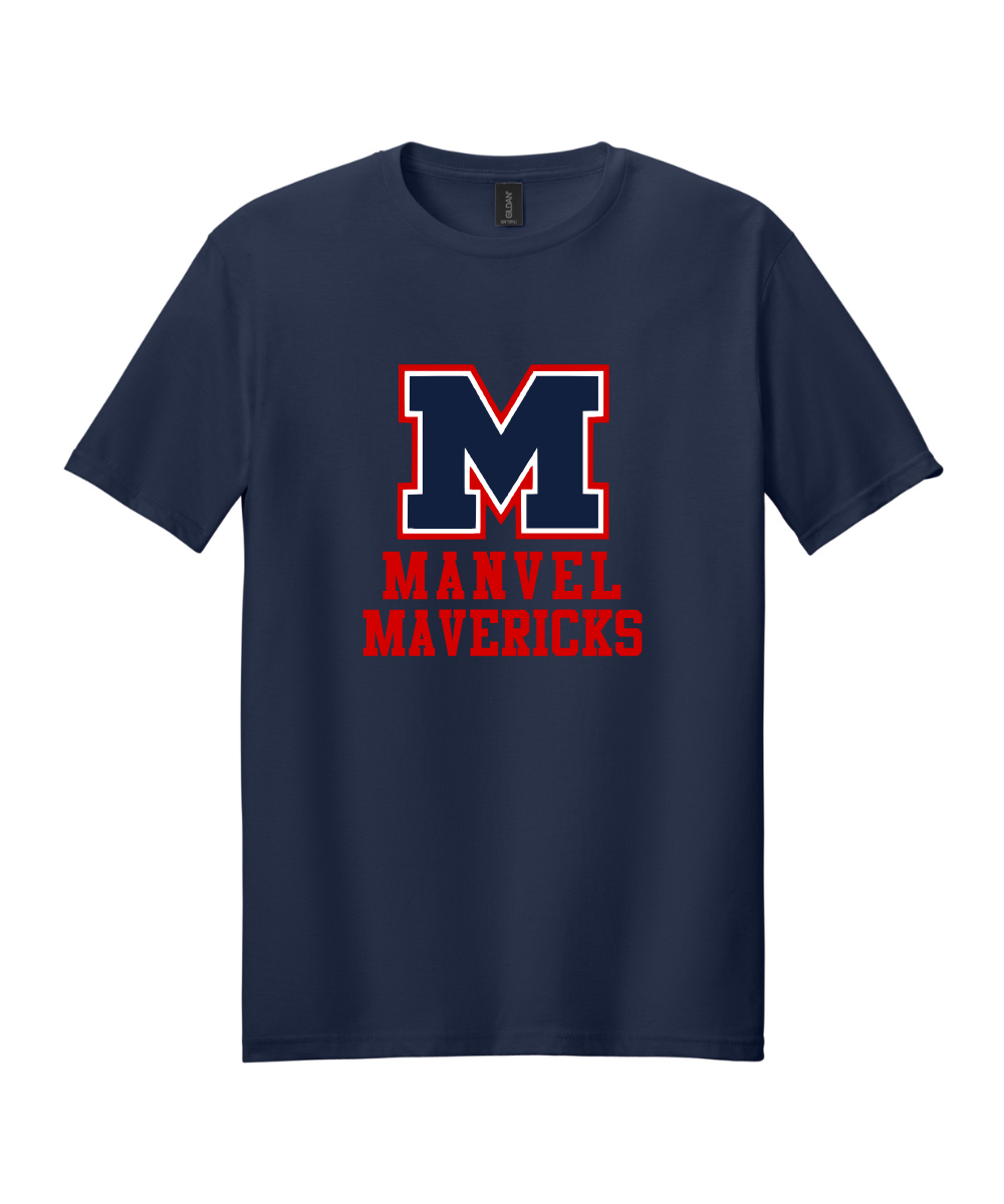 Manvel Football - Big M Manvel Mavericks Cotton Tee