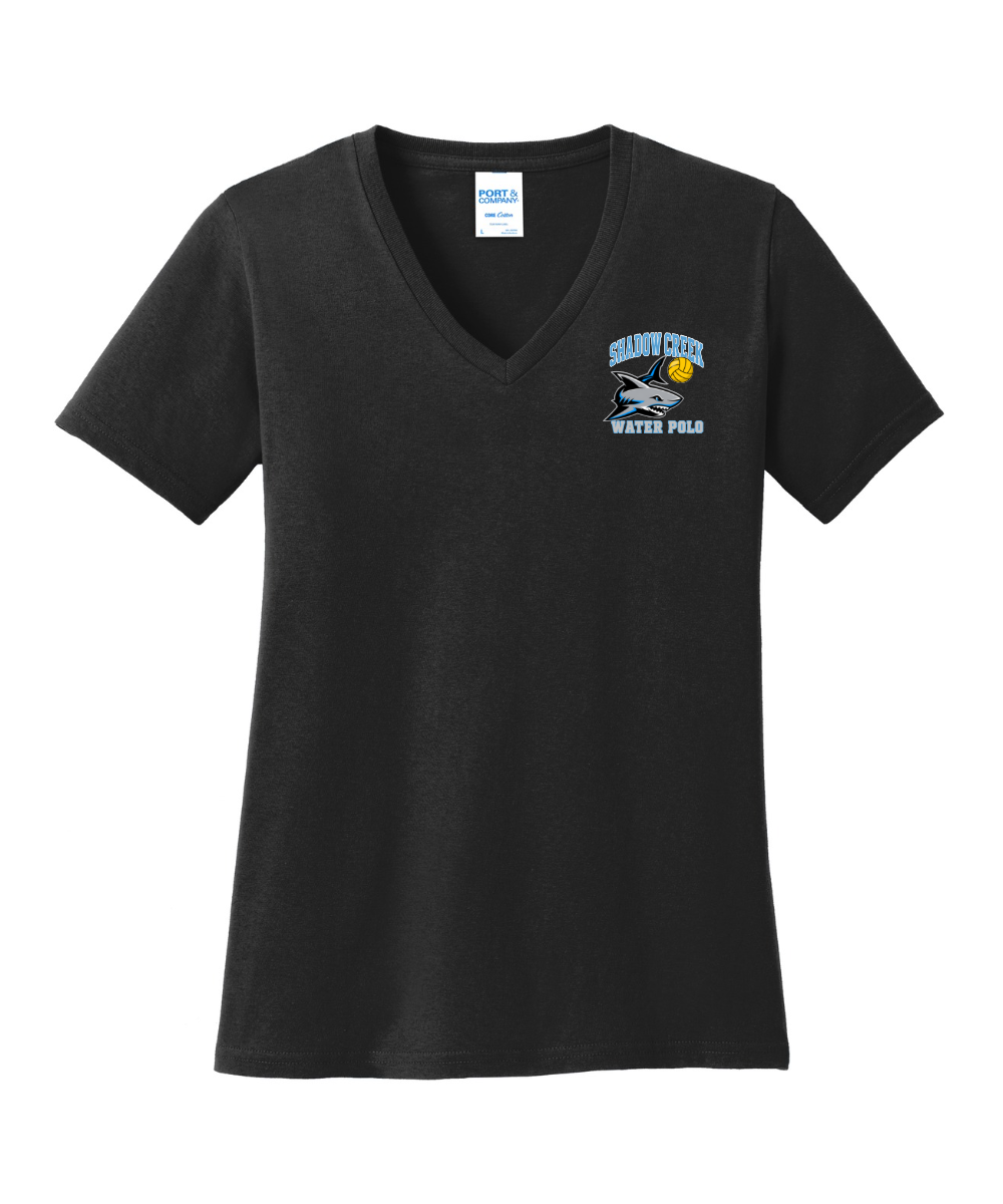 Shadow Creek Aquatics - Water Polo 2026 Ladies Vneck Cotton Tee