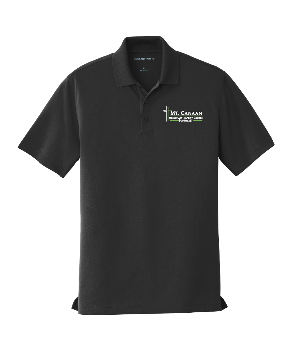 Mt Canaan Missionary Baptist Church - MBC Logo Port Authority Dry Zone Polo - Deep Black