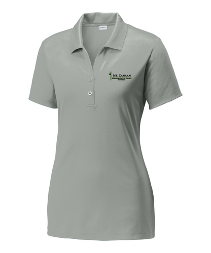 Mt Canaan Missionary Baptist Church - MBC Logo Ladies Performance Polo - Silver