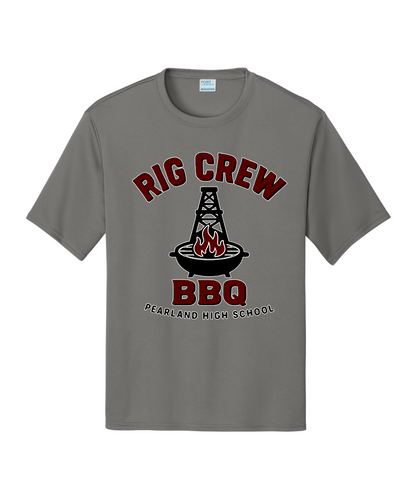 PHS BBQ Cook Team - PHS Rig Crew Logo Performance Tee - Grey Concrete