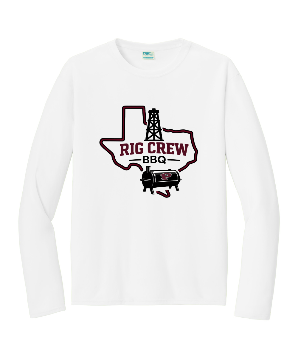 PHS BBQ Cook Team - PHS Rig Crew Logo Performance Long Sleeve Tee