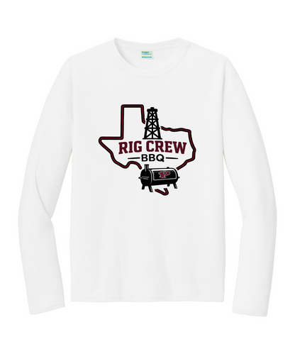 PHS BBQ Cook Team - PHS Rig Crew Logo Performance Long Sleeve Tee
