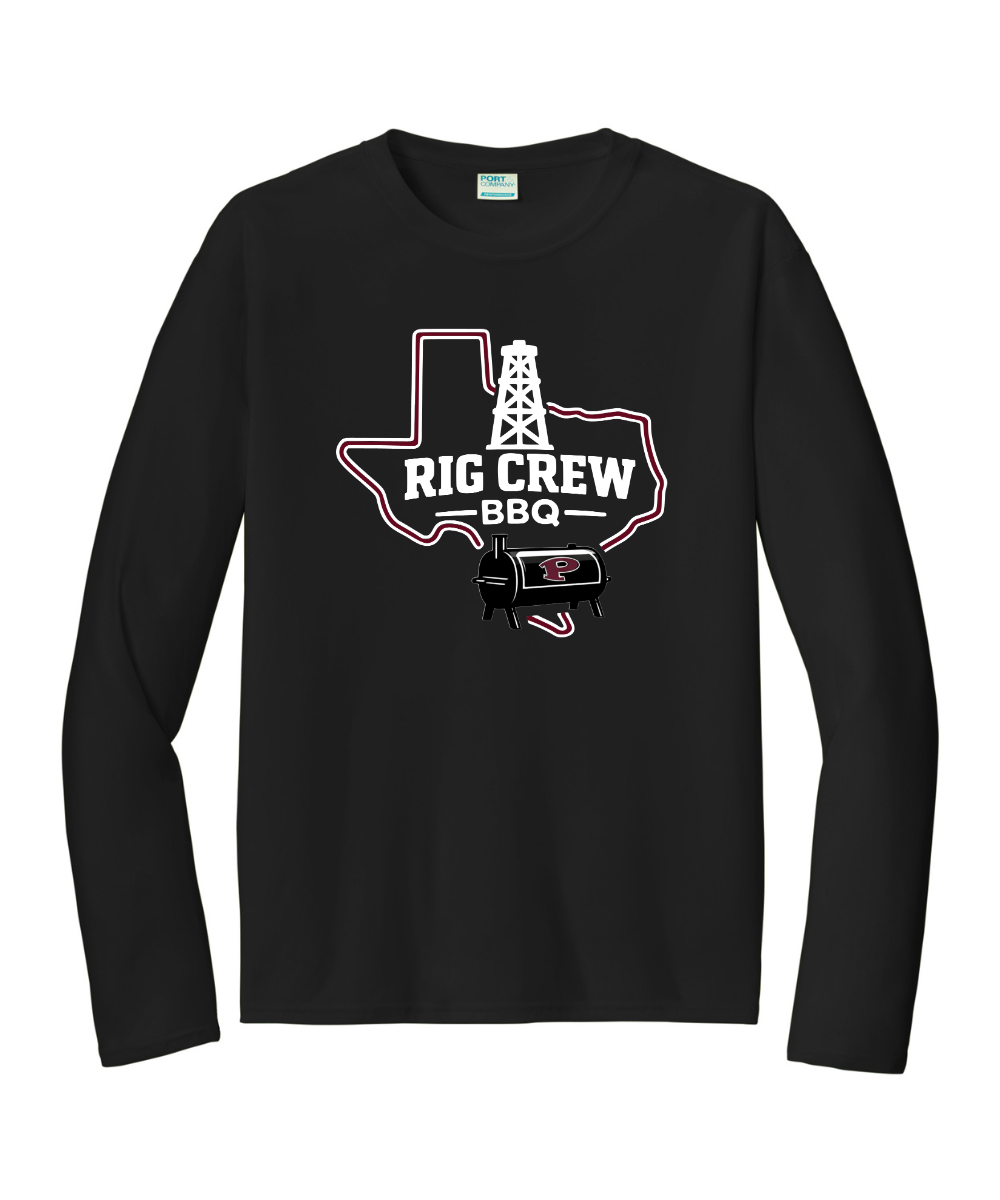 PHS BBQ Cook Team - PHS Rig Crew Logo Performance Long Sleeve Tee