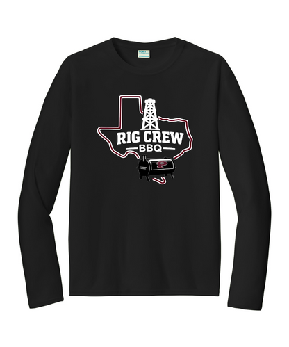 PHS BBQ Cook Team - PHS Rig Crew Logo Performance Long Sleeve Tee