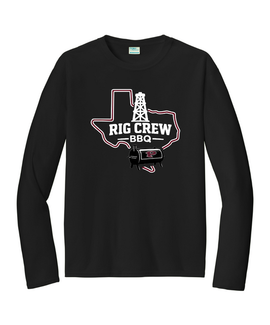 PHS BBQ Cook Team - PHS Rig Crew Logo Performance Long Sleeve Tee