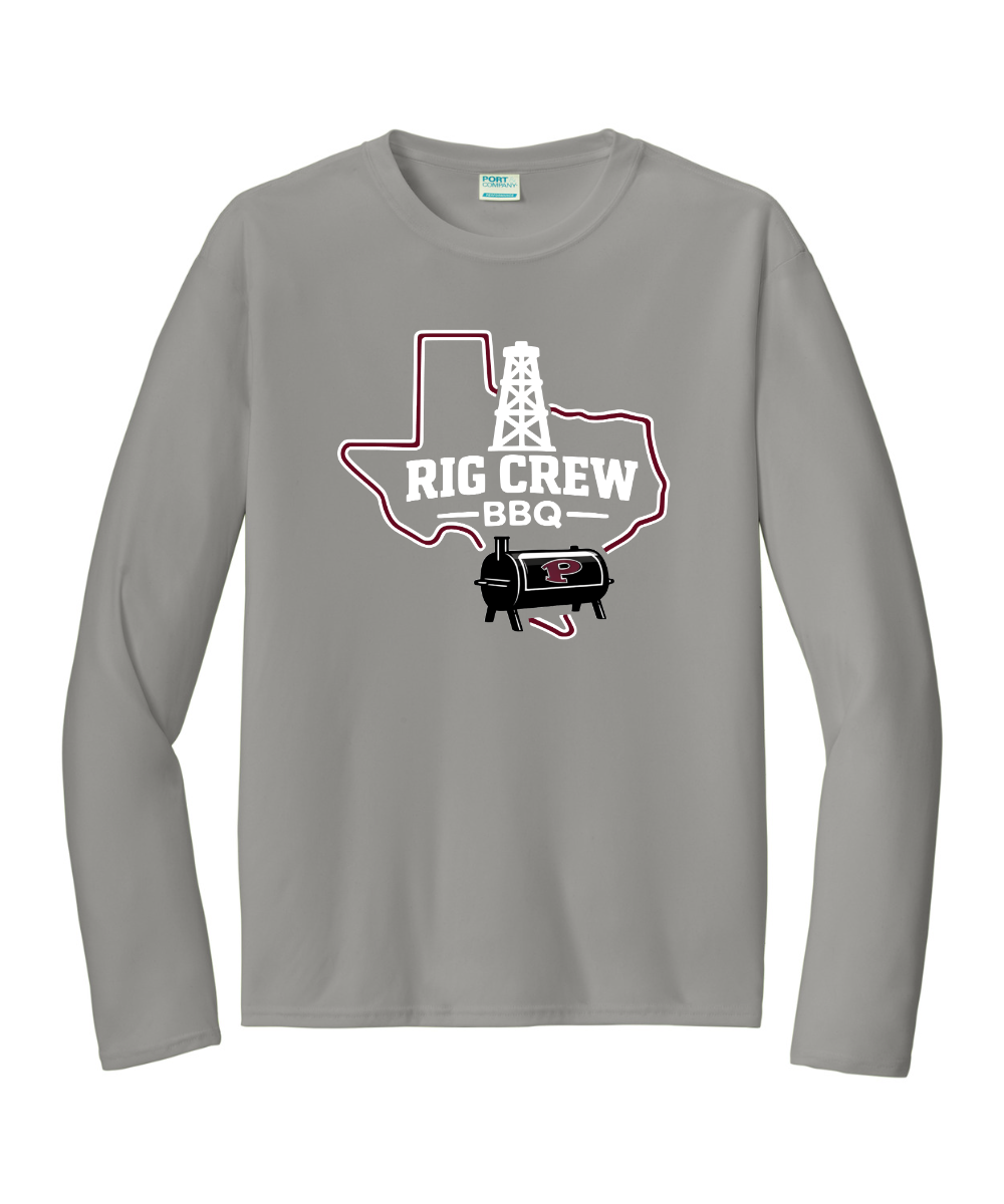PHS BBQ Cook Team - PHS Rig Crew Logo Performance Long Sleeve Tee