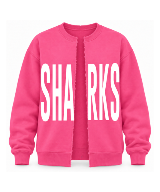 Shadow Creek High School- SHARKS Split Front Cotton Fleece Crewneck