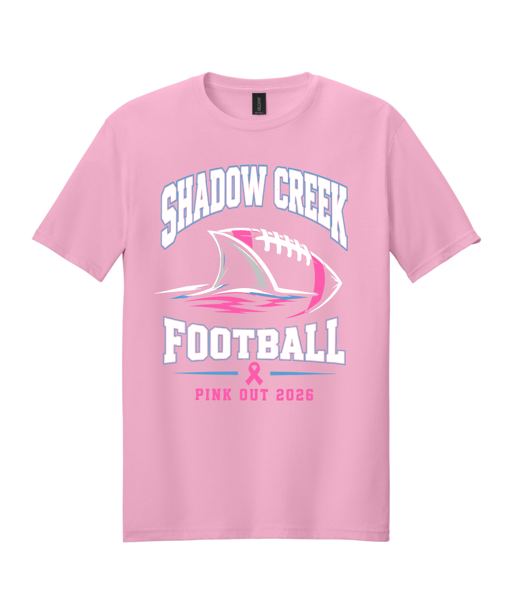 Shadow Creek High School- Football Pink Out 2026 Cotton Tee