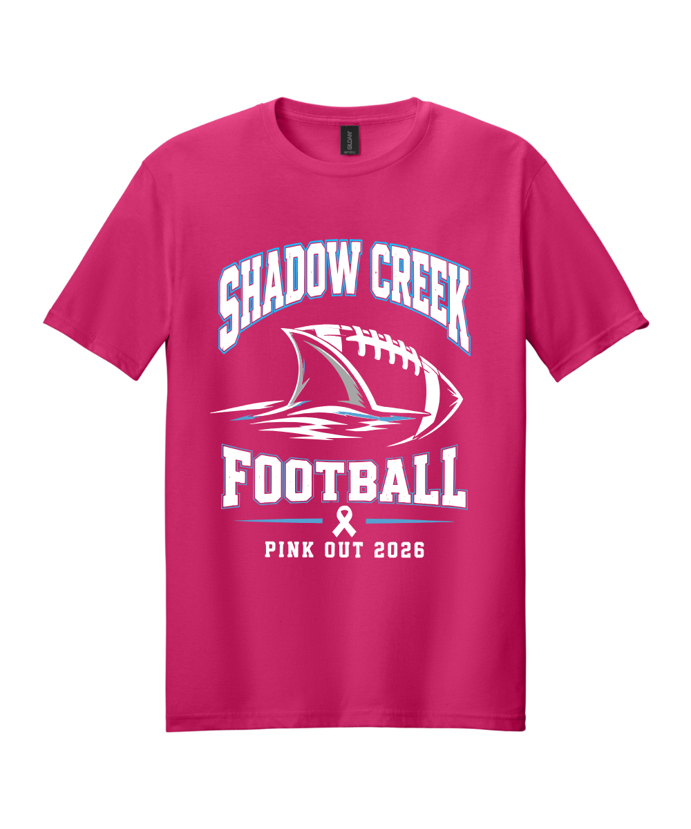 Shadow Creek High School- Football Pink Out 2026 Cotton Tee
