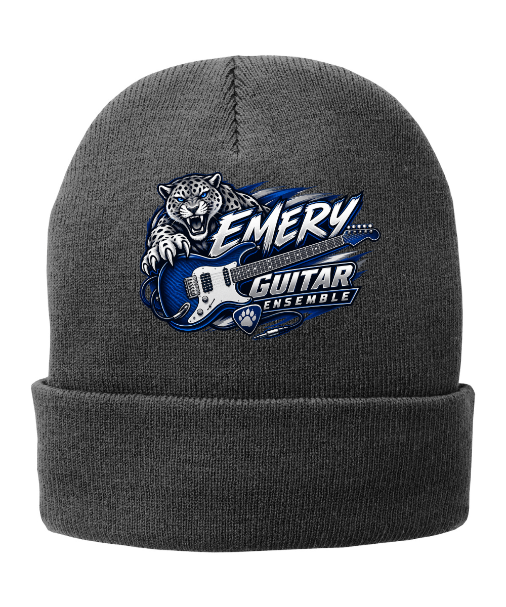 Emery Weiner Guitar Ensemble- Embroidered Sports Logo Fleece Lined Beanies