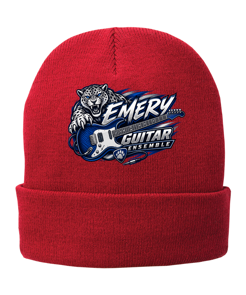 Emery Weiner Guitar Ensemble- Embroidered Sports Logo Fleece Lined Beanies