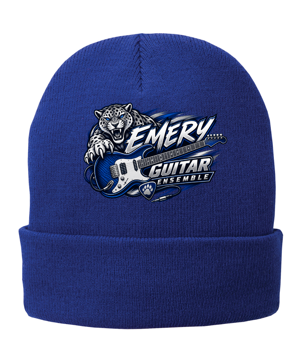 Emery Weiner Guitar Ensemble- Embroidered Sports Logo Fleece Lined Beanies