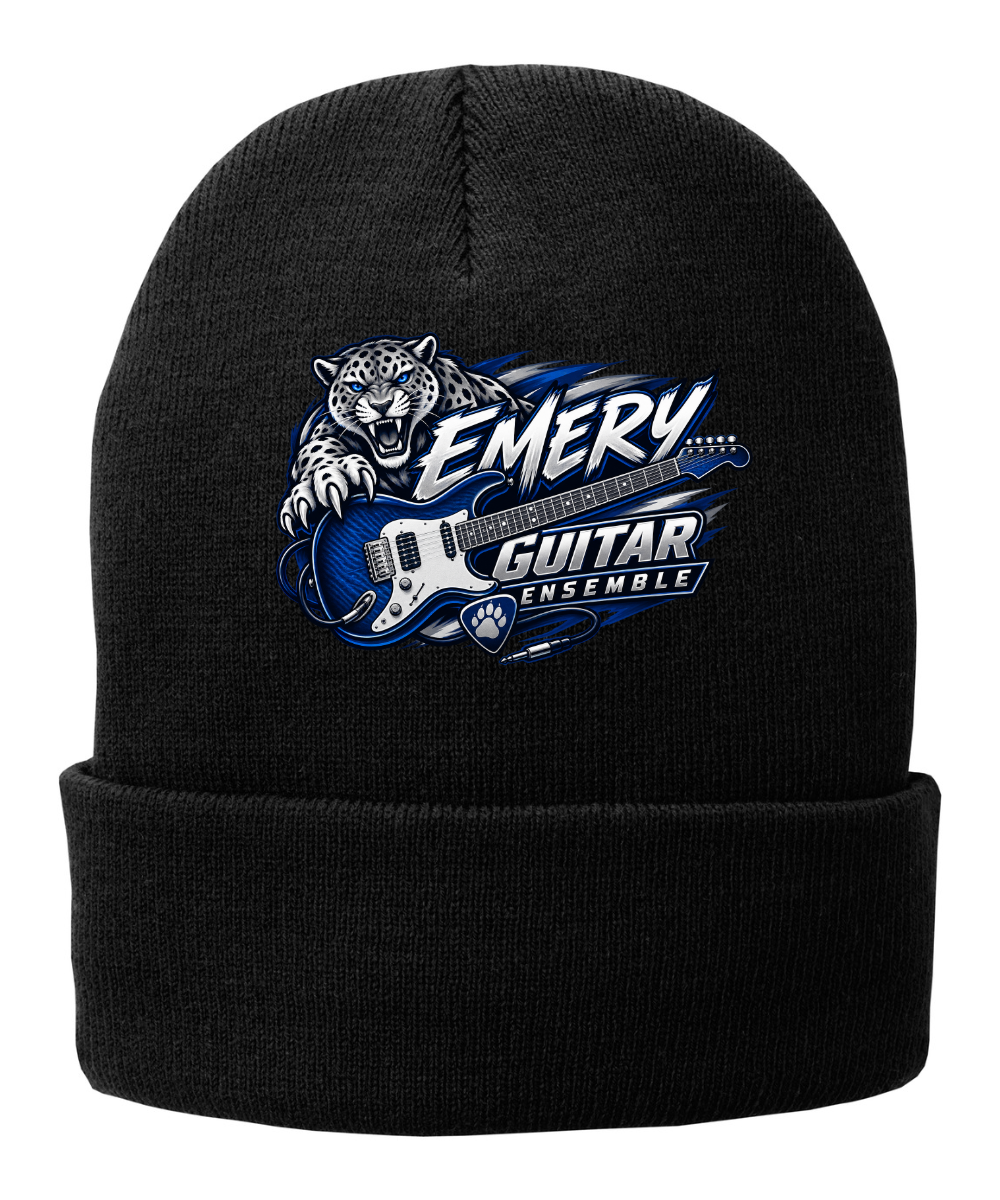 Emery Weiner Guitar Ensemble- Embroidered Sports Logo Fleece Lined Beanies
